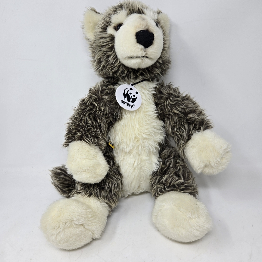 Build-A-Bear Workshop WWF Gray Wolf Plush 12” Retired Collectibear 2010
